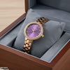 Round Stone Dial Women's Watch