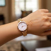Round Heart Stone Dial Women's Watch