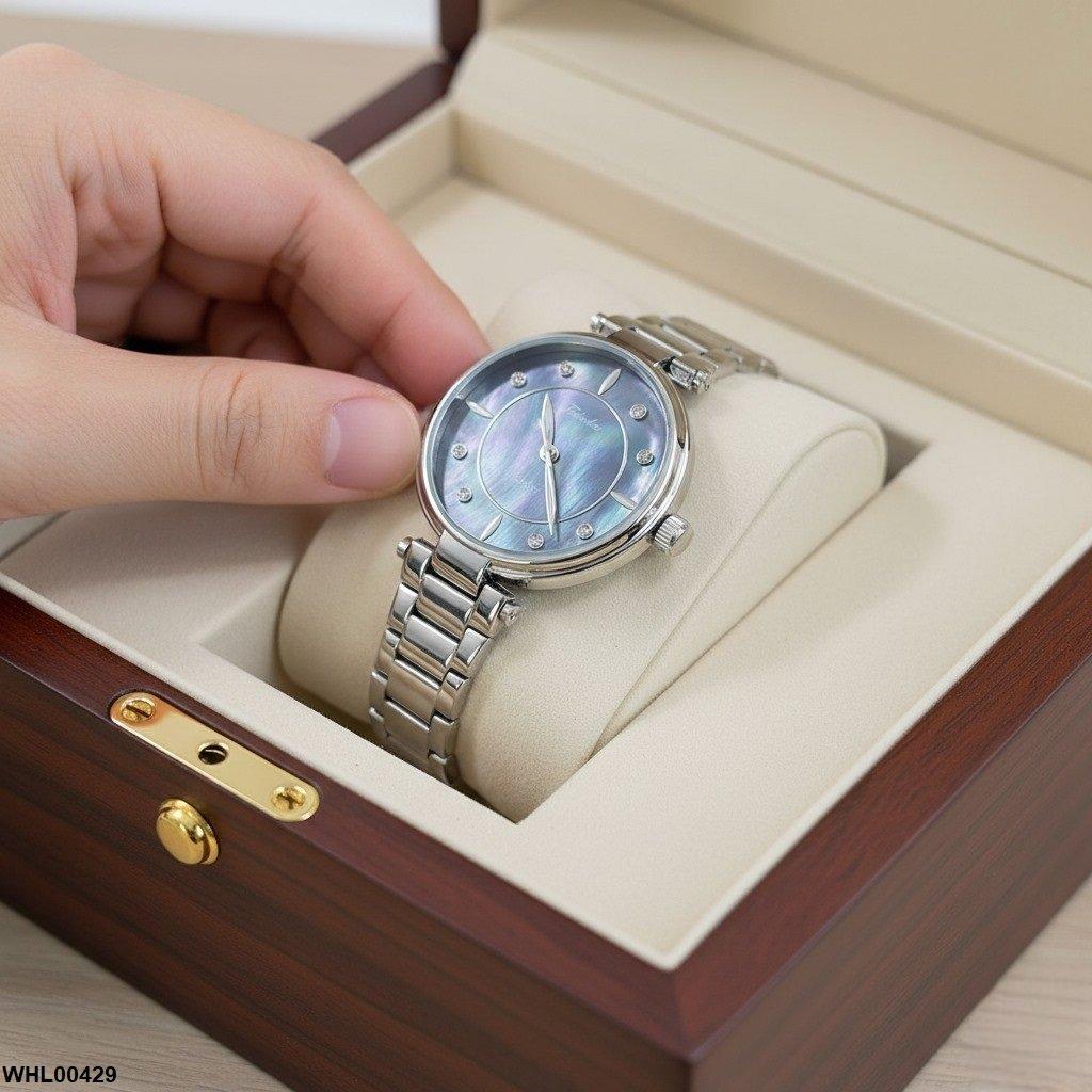 Round Stone Dial Women's Watch
