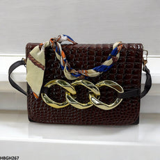 Silk Scarf Linked Chain Bag