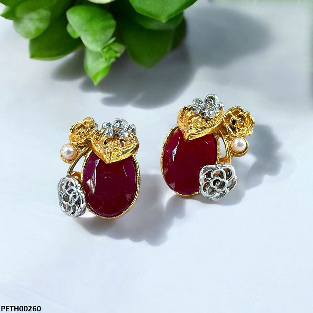 Oval Curved Leaf Tops Pair