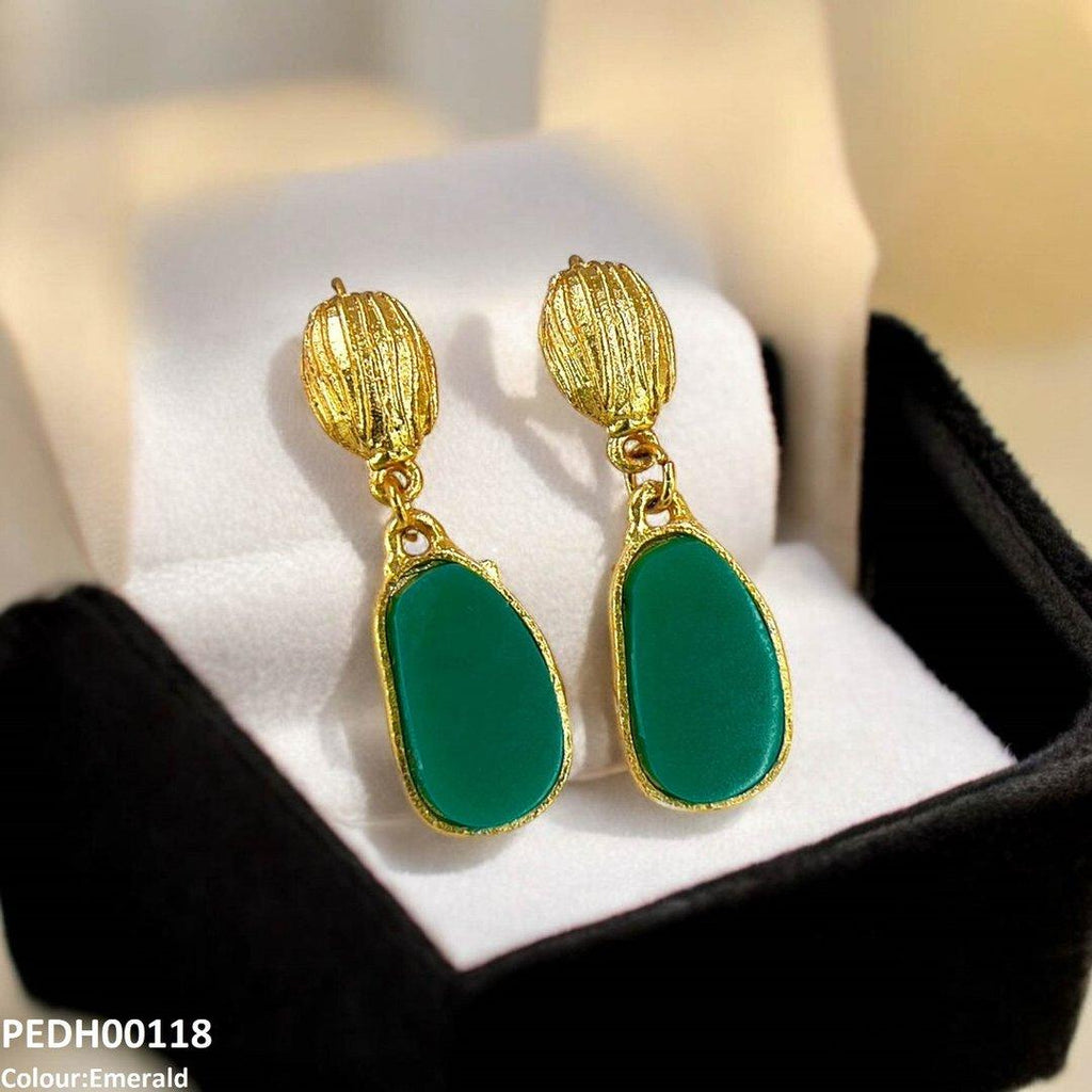 Oval Drop Earring