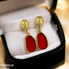 Oval Drop Earring