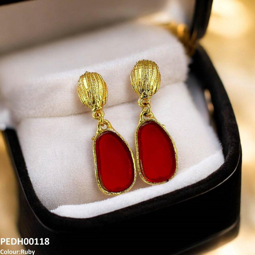 Oval Drop Earring