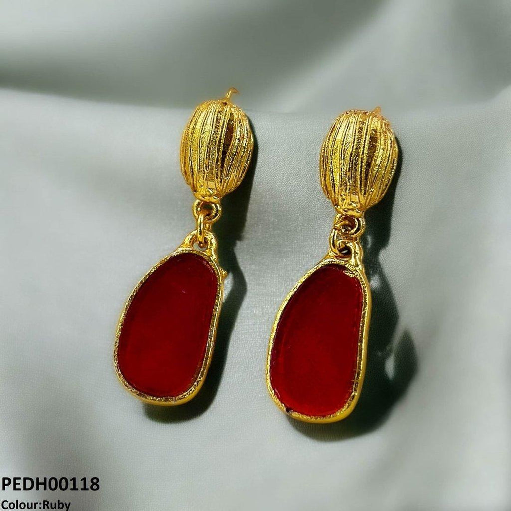 Oval Drop Earring