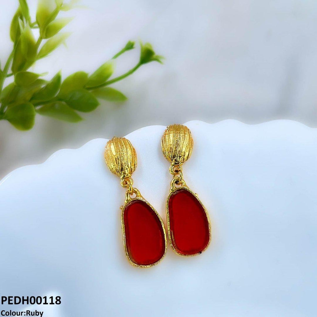 Oval Drop Earring