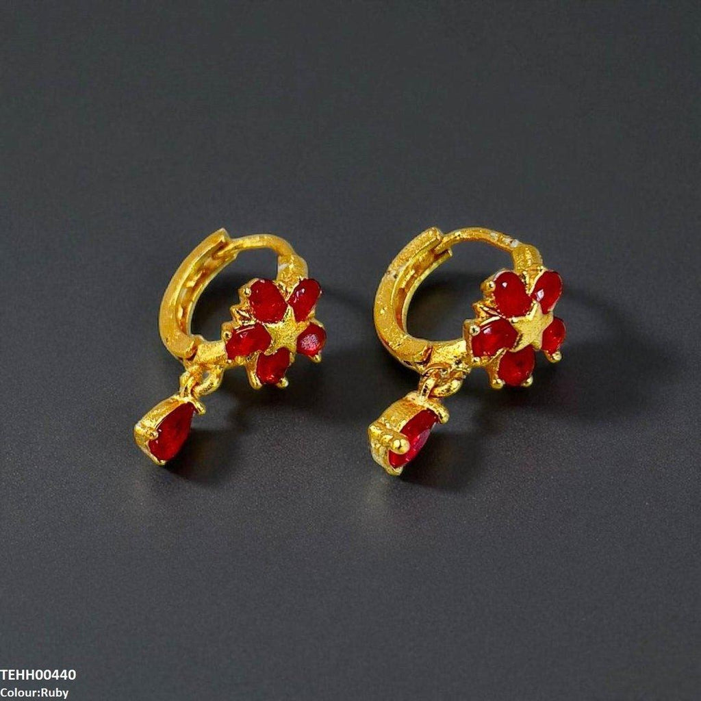 Tear Drop Hoops Pair