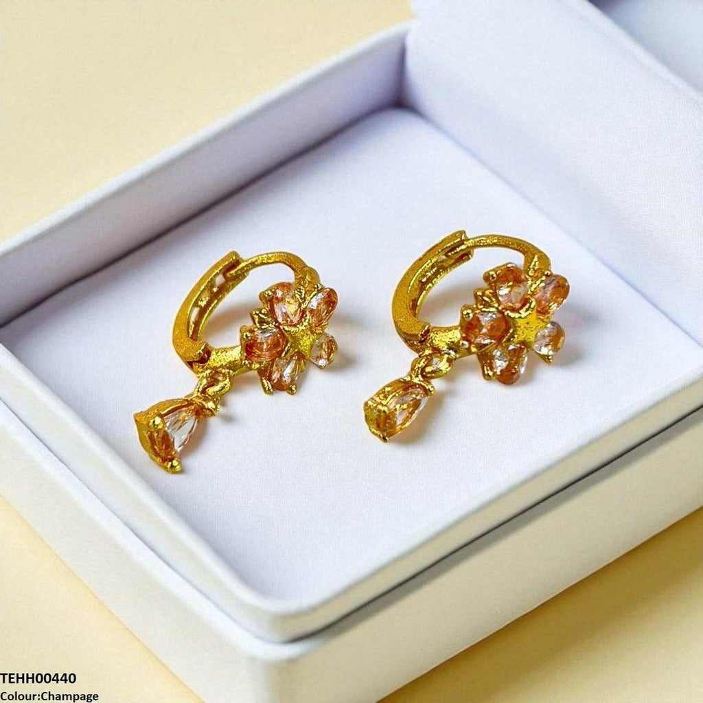 Tear Drop Hoops Pair