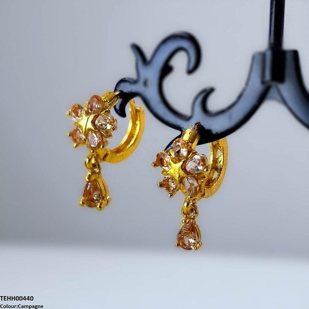 Tear Drop Hoops Pair