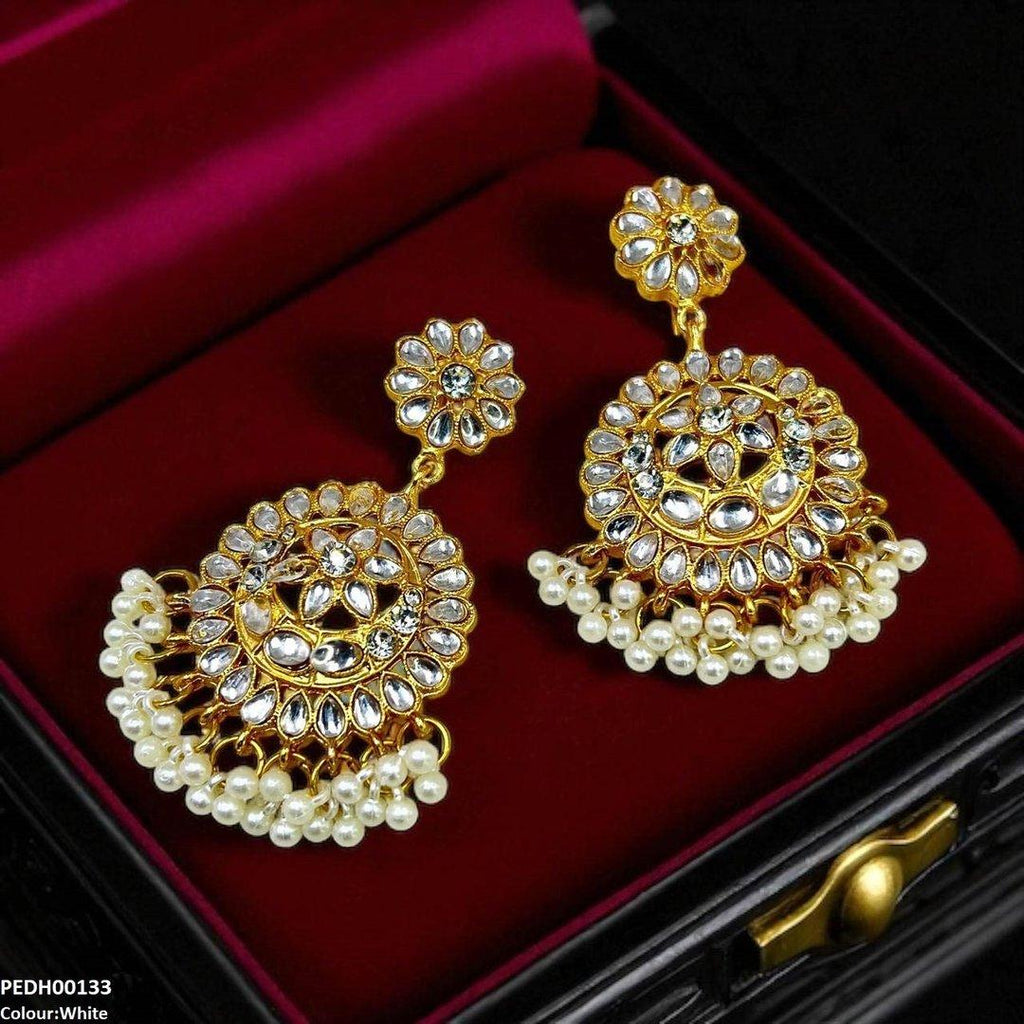 Moon/Star Pearl Drop Earrings