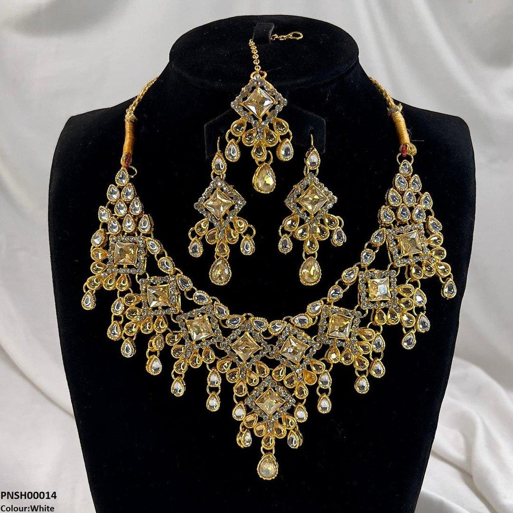 Square/Tear Drop Necklace Set