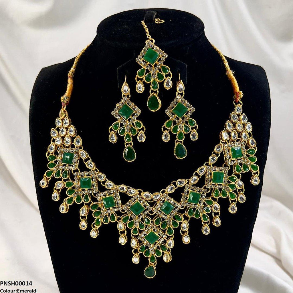 Square/Tear Drop Necklace Set