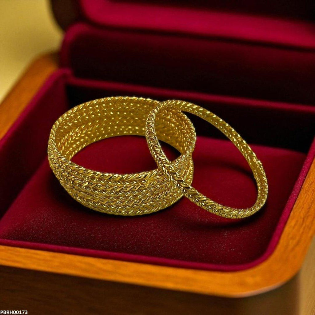 Double Rope Twist Bangles 6 Pcs Set