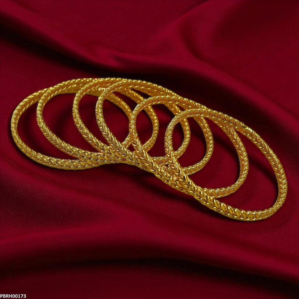 Double Rope Twist Bangles 6 Pcs Set