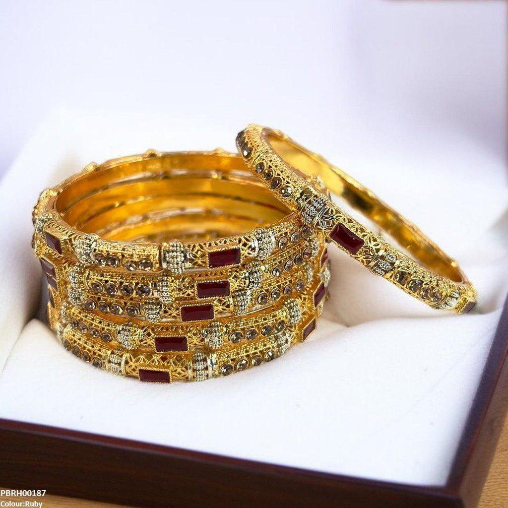 Rectangle/Round Bangles 6 Pcs Set