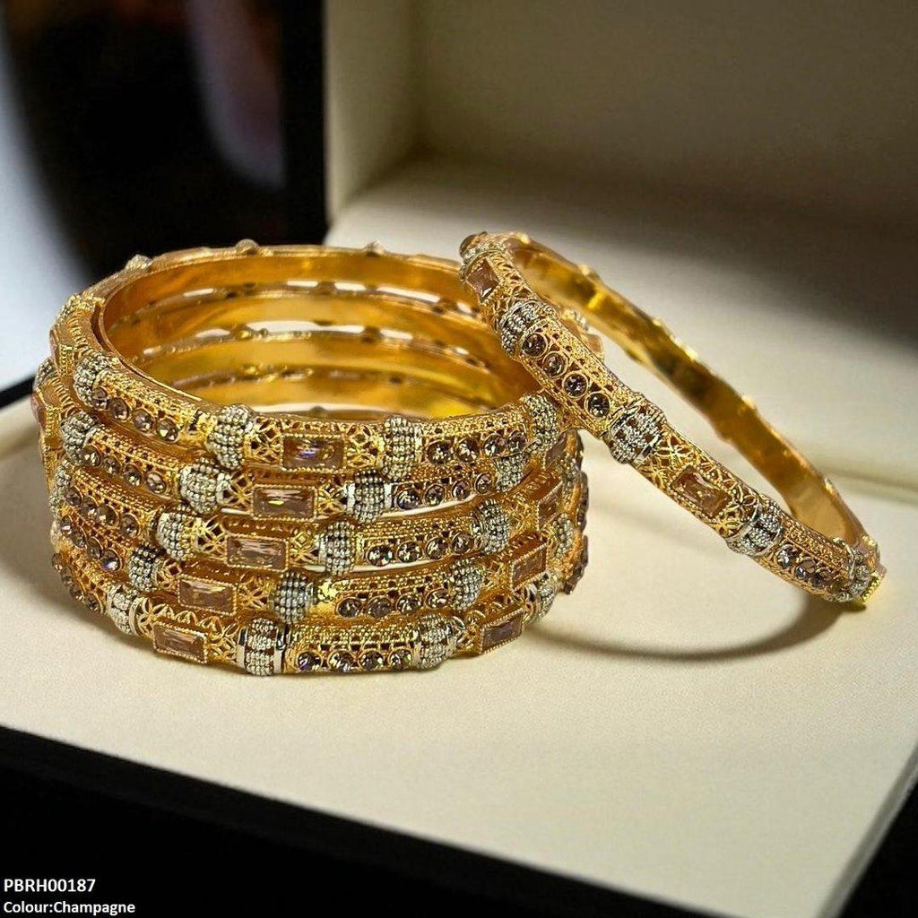 Rectangle/Round Bangles 6 Pcs Set
