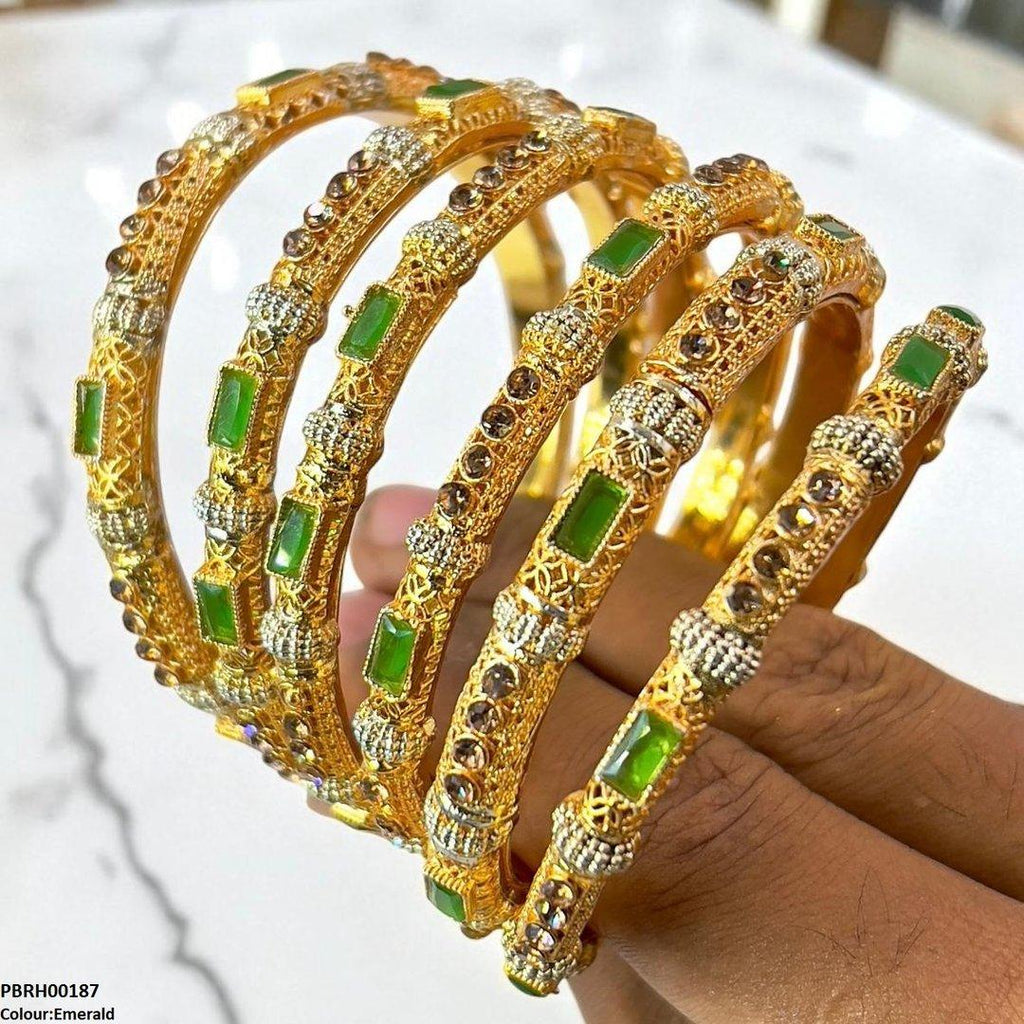 Rectangle/Round Bangles 6 Pcs Set