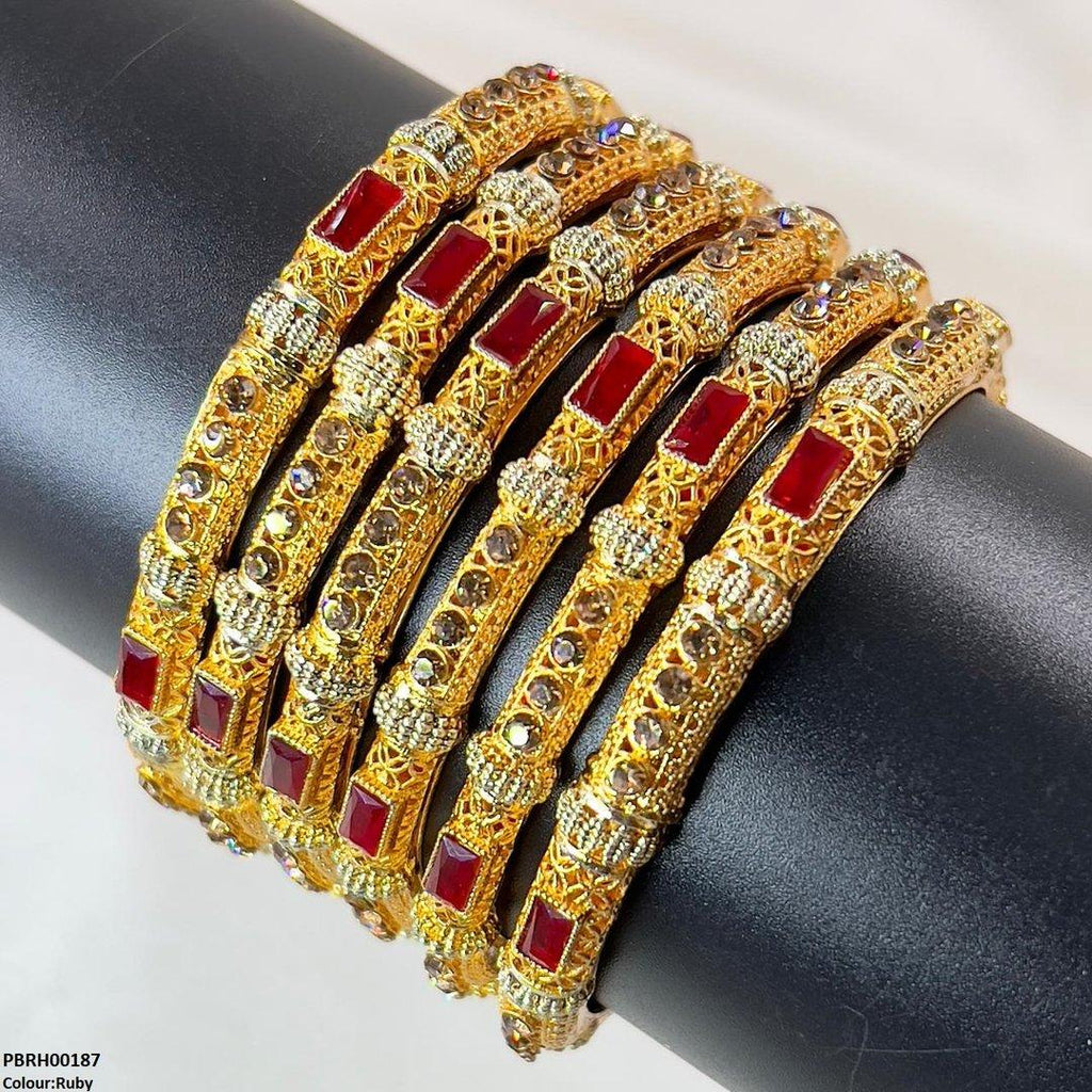 Rectangle/Round Bangles 6 Pcs Set