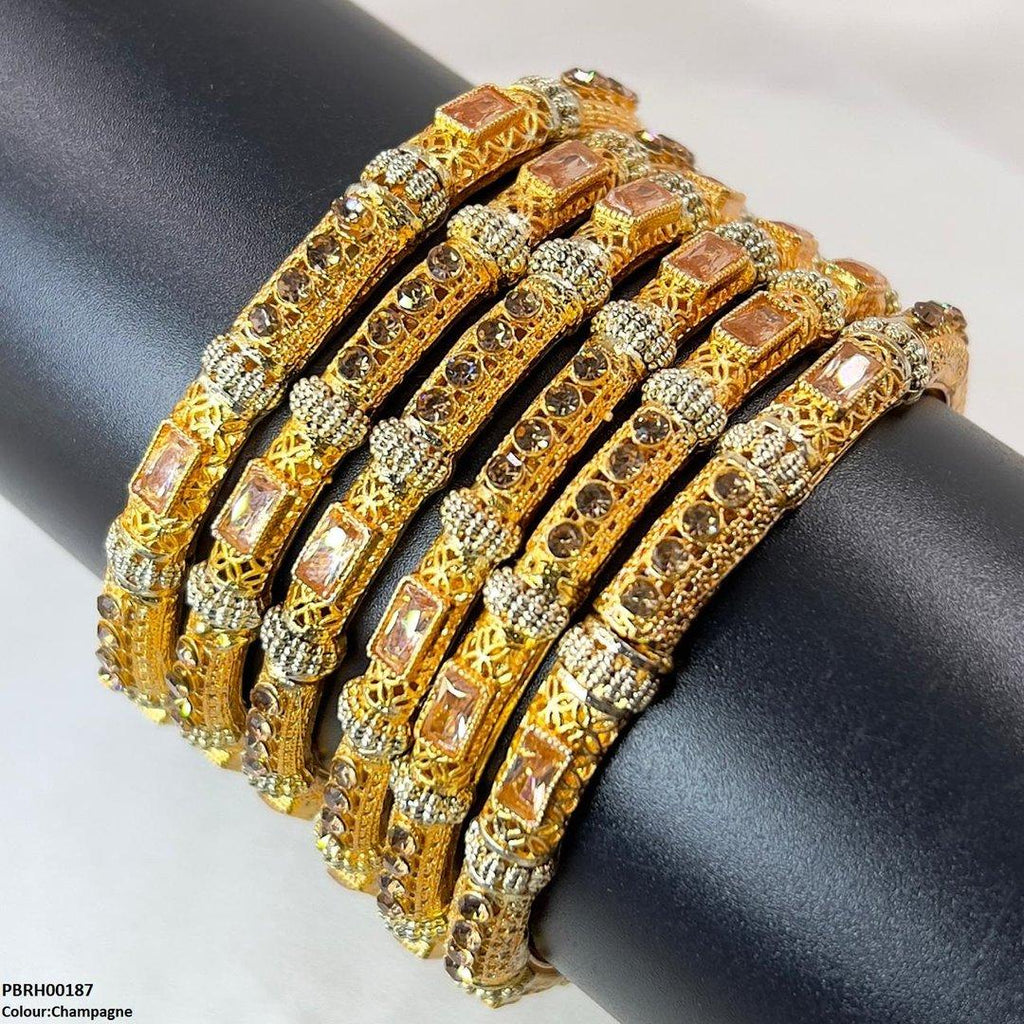 Rectangle/Round Bangles 6 Pcs Set