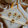 Square/Tear Pearl Drop Choker Set