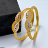 Two-Tone Filigree Bangles 2 Pcs Set