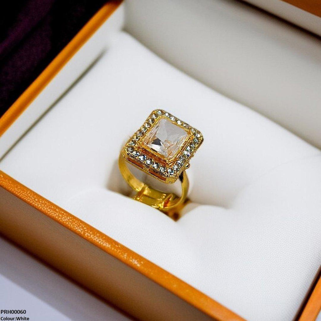 Square Stone Ring Adjustable