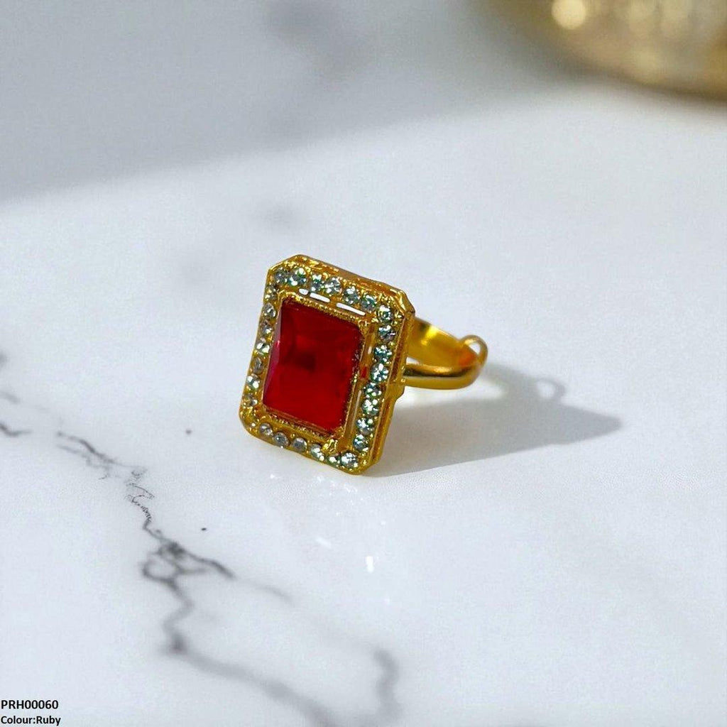 Square Stone Ring Adjustable