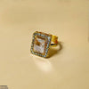 Square Stone Ring Adjustable