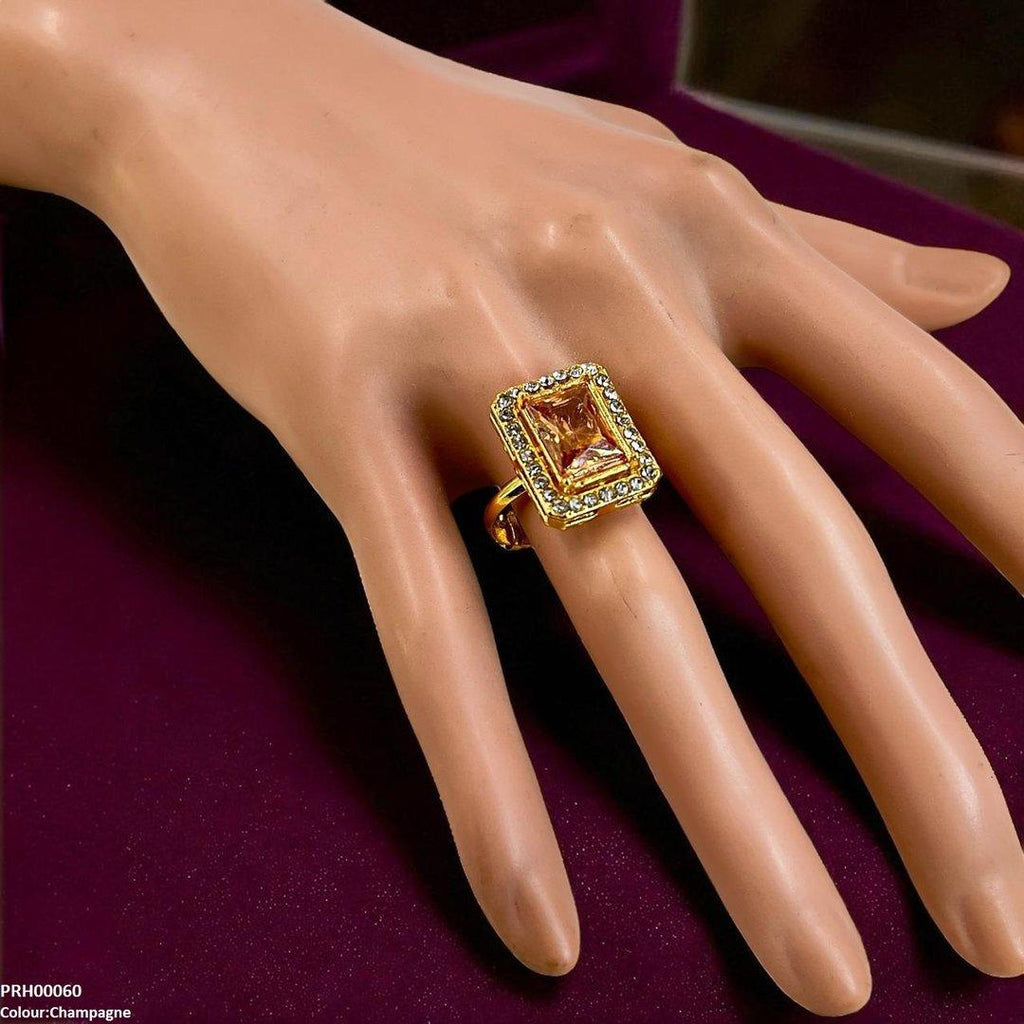 Square Stone Ring Adjustable