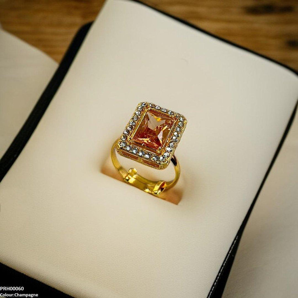 Square Stone Ring Adjustable