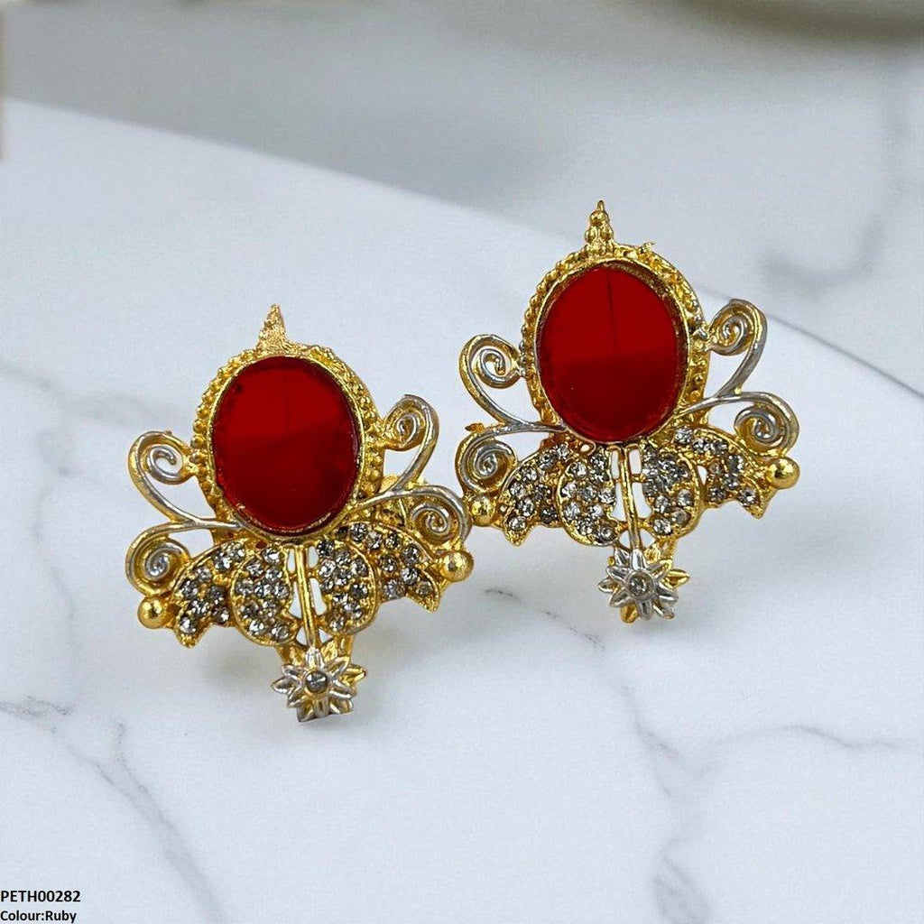 Oval Flower Tops Pair