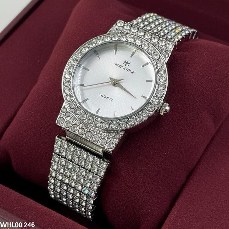 Round Stone Quartz Watch