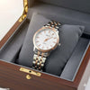 Gold-Tone Crystal Watch