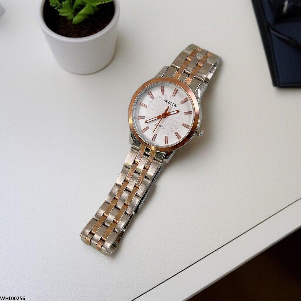 Gold-Tone Crystal Watch