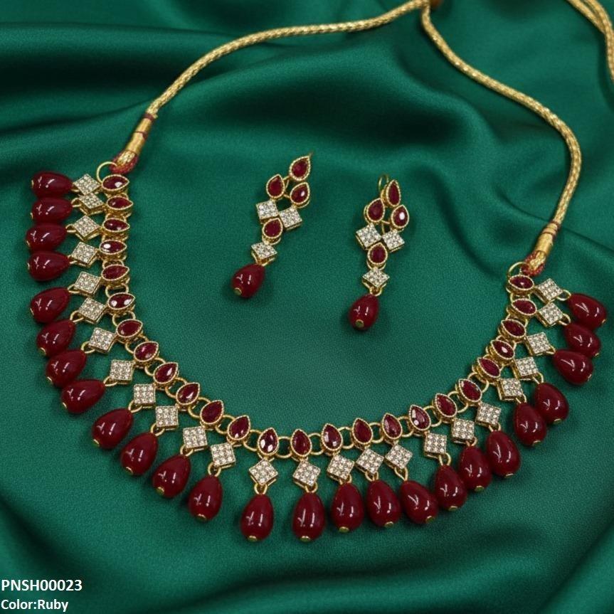 Tear Pearl Drop Necklace Set