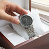 Square Stone Round Men's Watch