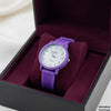 Star White Dial Rubber Strap Women's Watch