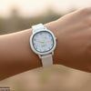Round Flower Rubber Strap Women's Watch
