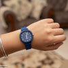 Round Flower Rubber Strap Women's Watch
