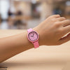 Round Flower Rubber Strap Women's Watch