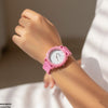 Round Leaf Dial Rubber Strap Women's Watch