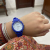 Round Leaf Dial Rubber Strap Women's Watch