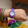 Round Leaf Dial Rubber Strap Women's Watch