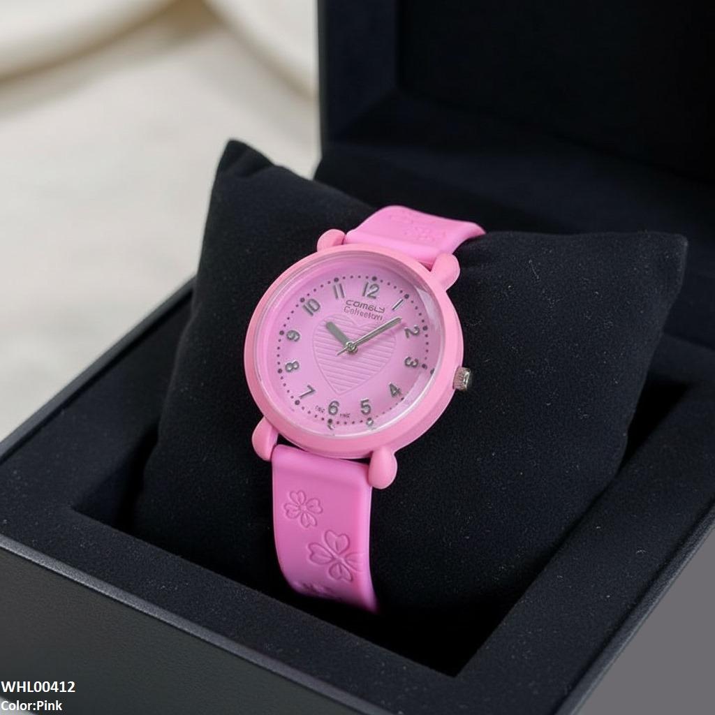 Heart Dial Rubber Strap Women's Watch