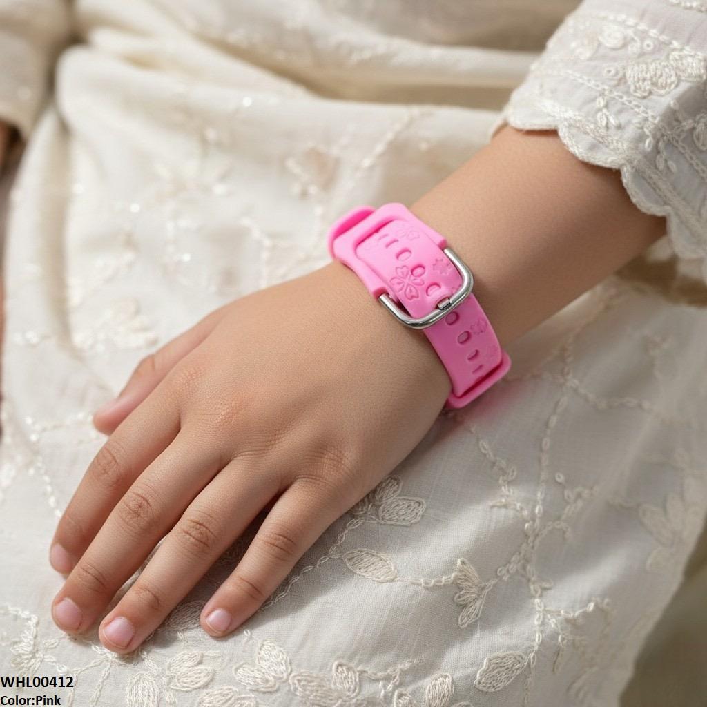 Heart Dial Rubber Strap Women's Watch