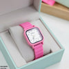 Mini Square Dial Rubber Strap Women's Watch