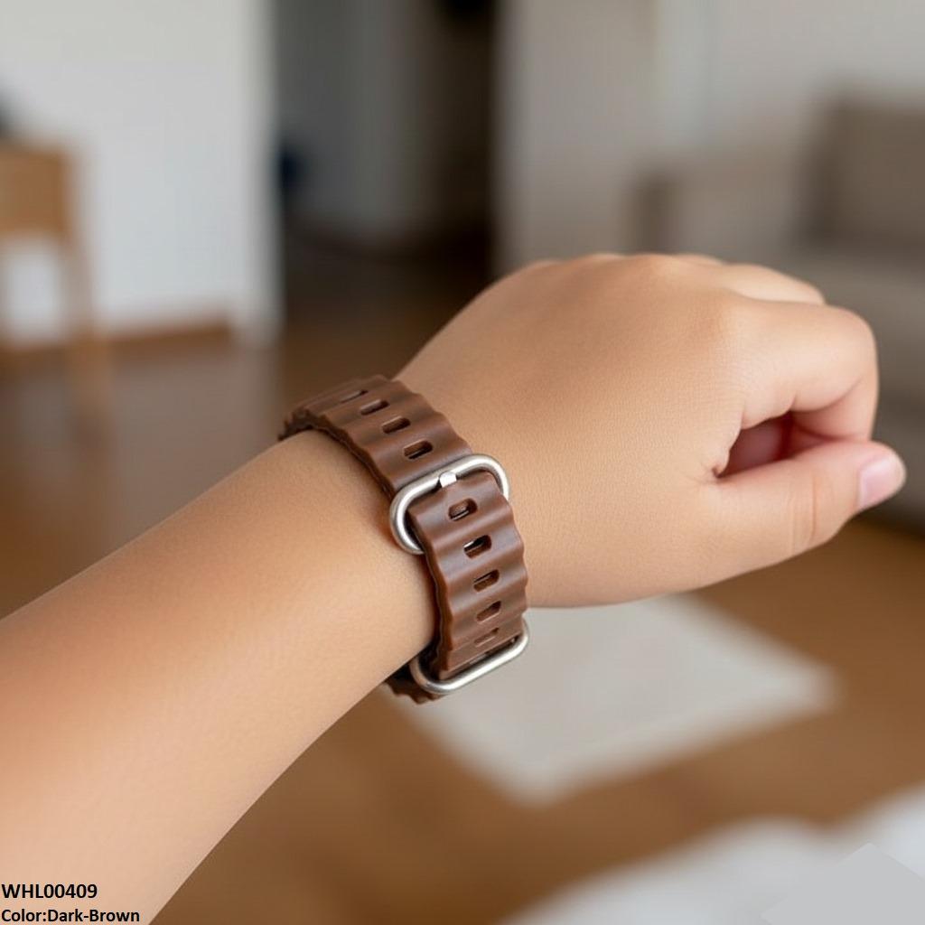 Mini Square Dial Rubber Strap Women's Watch