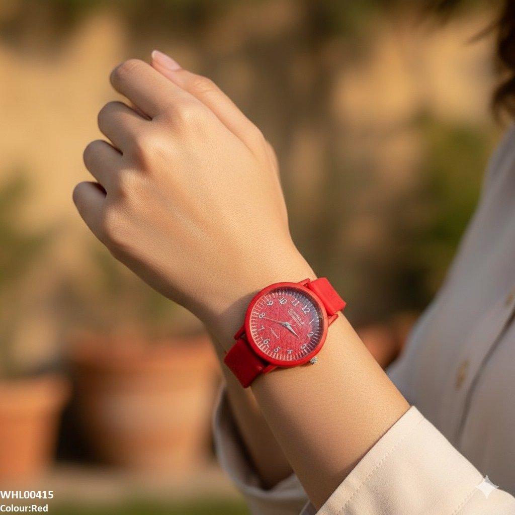 Star Dial Rubber Strap Women's Watch