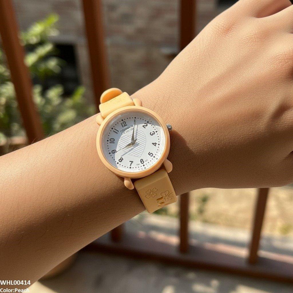 Heart Rubber Strap Women's Watch