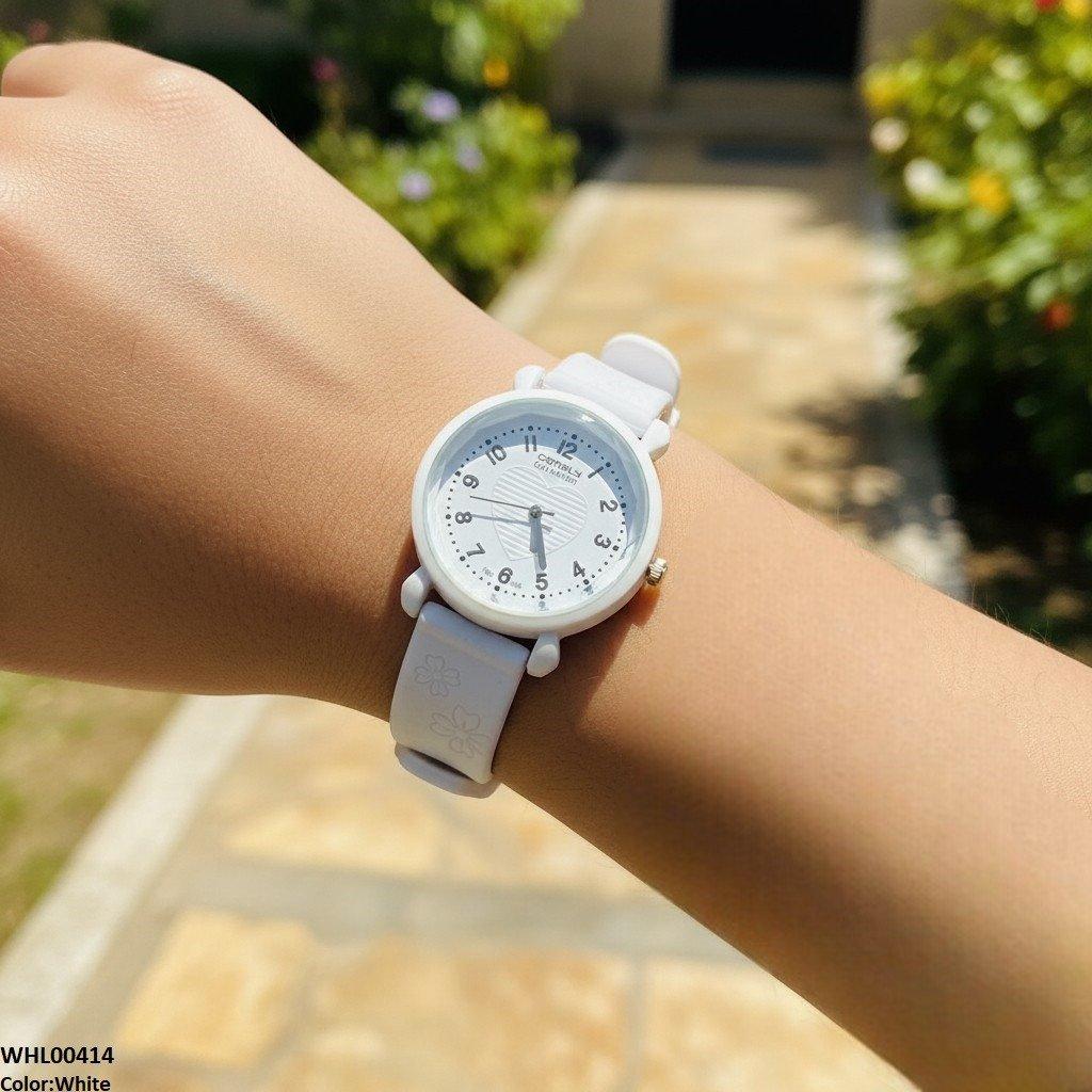 Heart Rubber Strap Women's Watch